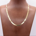 10K Gold Herringbone Necklace - featured image