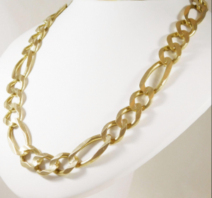 10k gold figaro necklace - featured image