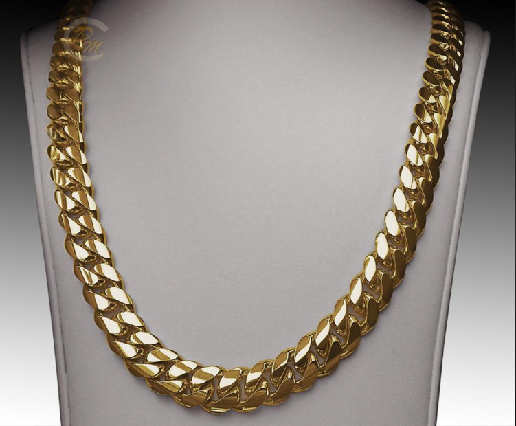 14 Karat Gold Men-s Necklace,