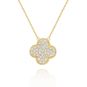 14k Gold Clover Necklace - featured image