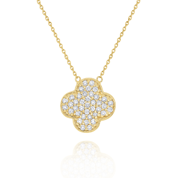 14k Gold Clover Necklace - featured image