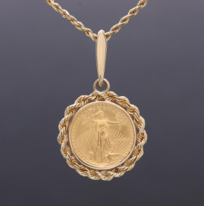 14k Gold Coin Necklace - featured image