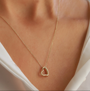 14k Gold Heart Necklace -