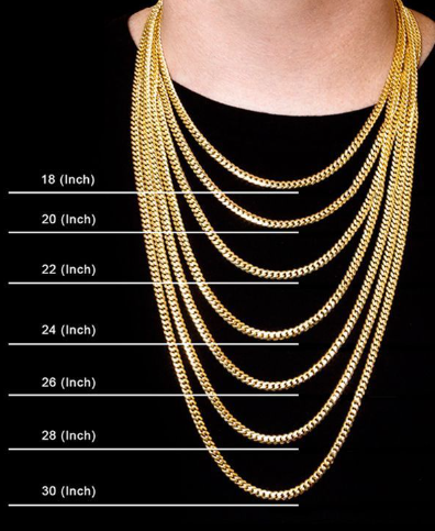 26 inch necklace on man