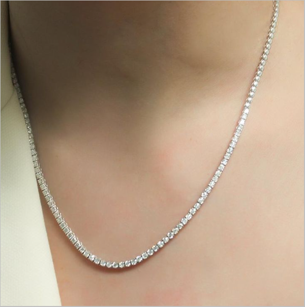 2mm Diamond Tennis Necklace