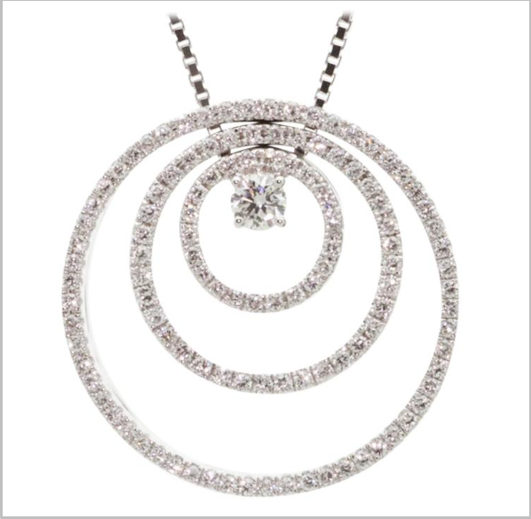 3 Circle Diamond Necklace