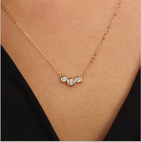 3 Diamond Necklace Pendant