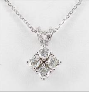 4 diamond necklace - featured image