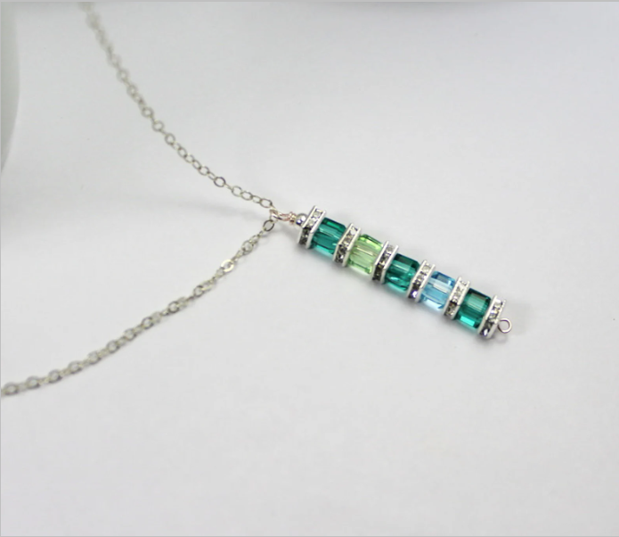 5 birthstone necklace