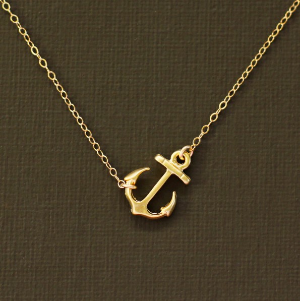 Gold Anchor Chain Necklace