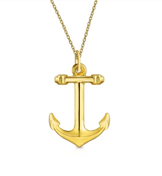 Gold Anchor Necklace