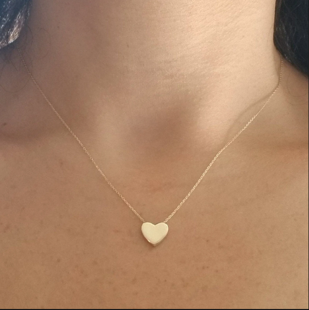 14K Gold Heart Necklace - featured image