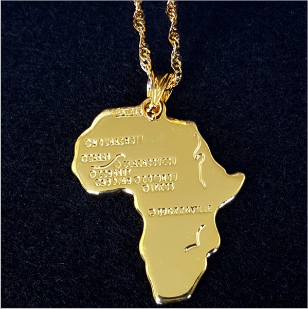 african continent gold necklace - featued image