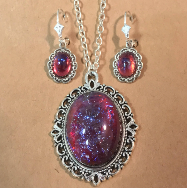 mexican fire opal necklace