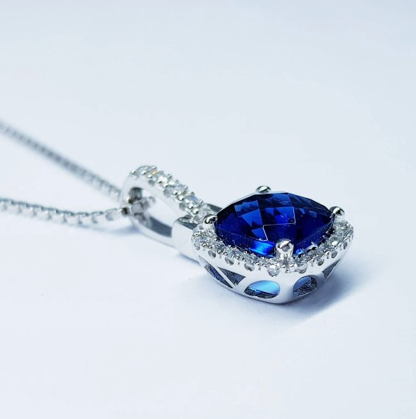 Antique Blue Sapphire Necklace