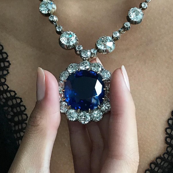 Antique Sapphire Necklace