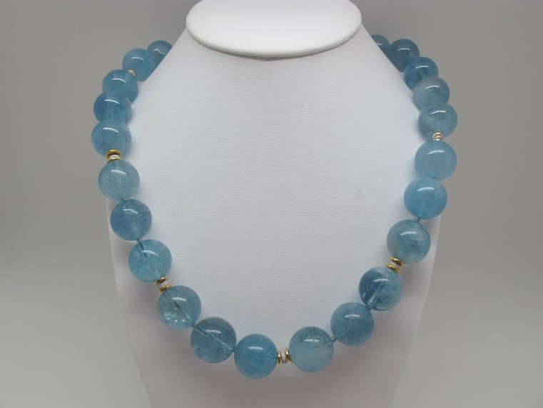 Aquamarine Beaded Necklace