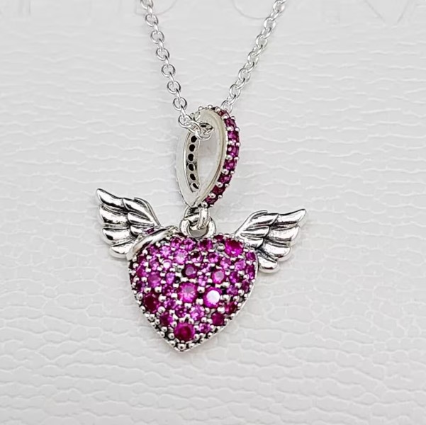 Heart And Angel Wing Necklace