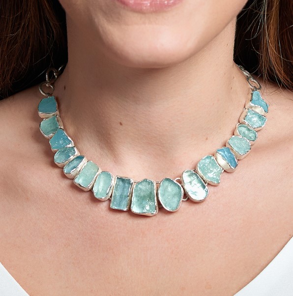 Rmn Aqua Color Rope Necklace - featured image