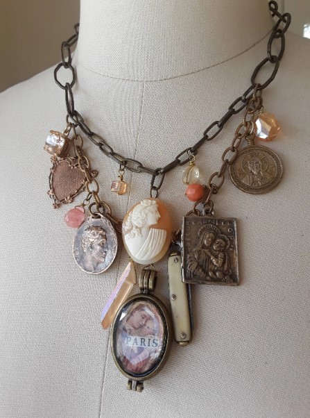 antique charm necklace​